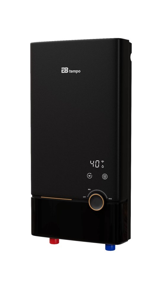 Проточный электрический водонагреватель E8 tempo FSK324 черный (трёхфазный)