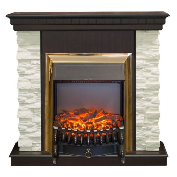 Изображение товара Каминокомплект RealFlame Elford STD/EUG/25'5/HL AO с очагом Fobos s Lux Black/Brass