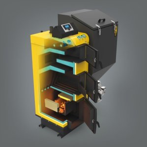 Напольный твердотопливный котел Pereko KSP Duo 36