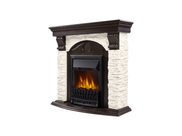 Изображение товара Электрокаминокомплект Firelight Torre Classic с очагом Electrolux EFP/P-1020LS, сланец белый/шпон в