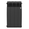 Биметаллический радиатор отопления Royal Thermo BiLiner B 500 4 секции Noir Sable