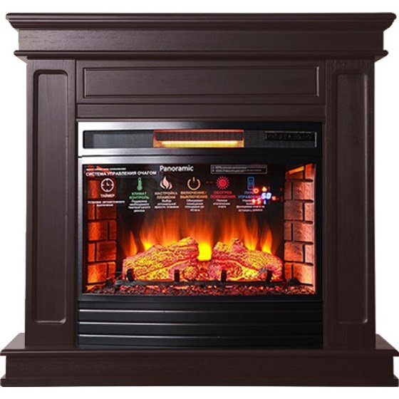 Каминокомплект Interflame Стаффорд с очагом Panoramic 25 LED FX темный дуб — фото 1