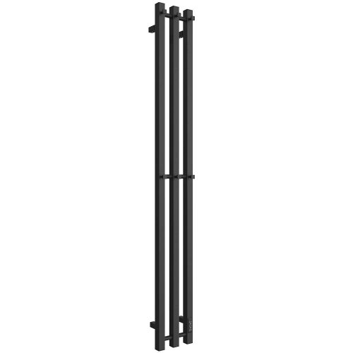 Электрический полотенцесушитель Stout Rock quadro 120*12 черный матовый 3 опоры — фото 2