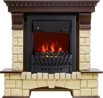 Каминокомплект Royal Flame Pierre Luxe шампань с очагом Aspen Black