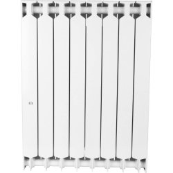 Биметаллический радиатор отопления Rifar Supremo 800 боковое подключение 10 секций белый RAL 9016