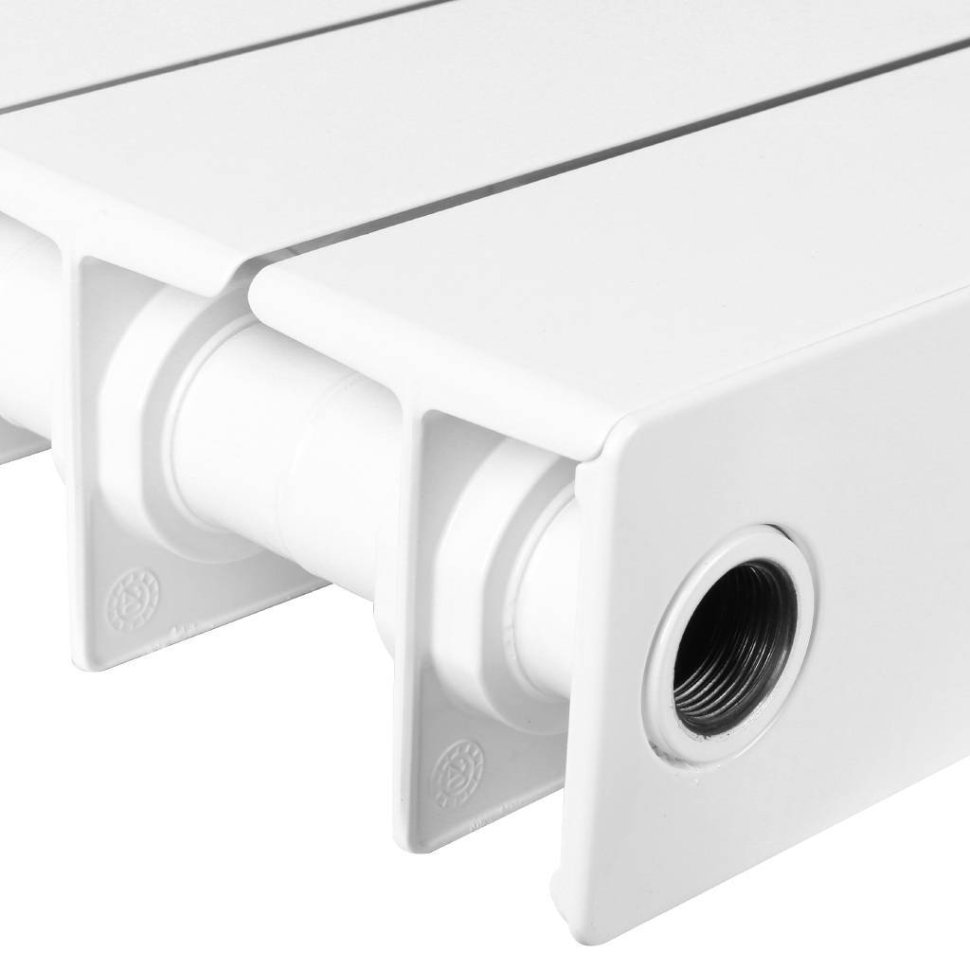 Биметаллический радиатор отопления Rifar Supremo 800 боковое подключение 10 секций белый RAL 9016