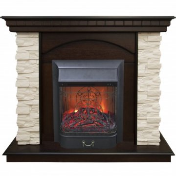 Каминокомплект RealFlame Elford STD/EUG/25'5/HL AO с очагом Majestic s Lux Black/Brass