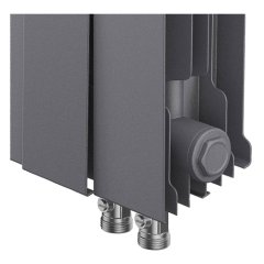 Биметаллический радиатор отопления Royal Thermo PianoForte 500 VDR80 10 секций Silver Satin
