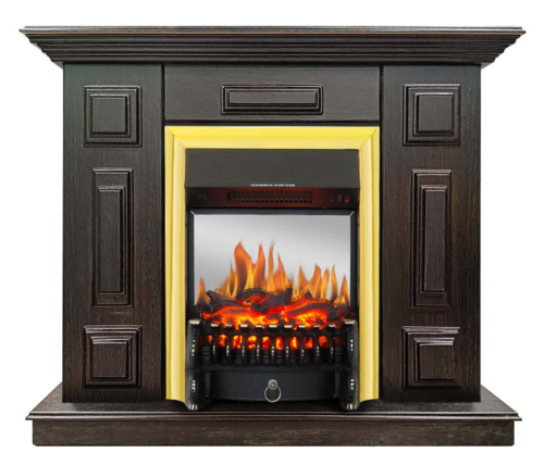Каминокомплект Хорошие Камины Юпитер с очагом Royal Flame Fobos FX M Brass венге — фото 1