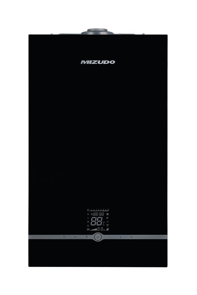 Настенный газовый котел Mizudo Maestro Gem M24T PRO 24 кВт 2 Т/О OPT WIFI черная панель
