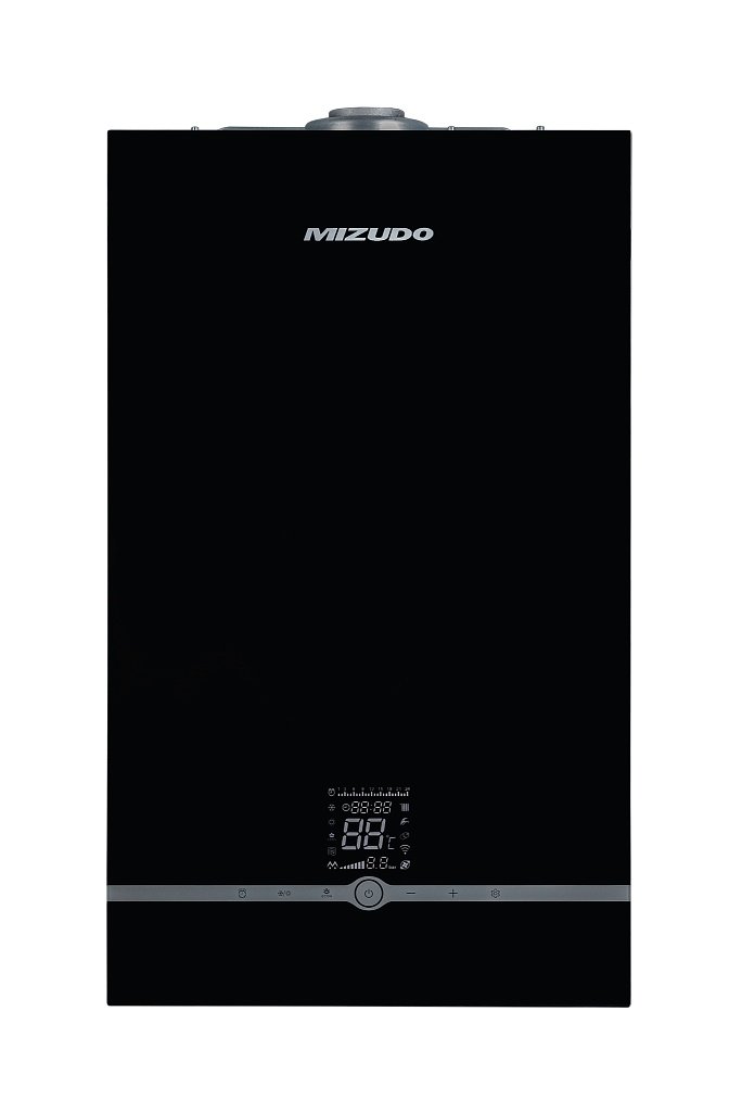 Настенный газовый котел Mizudo Maestro Gem M24T PRO 24 кВт 2 Т/О OPT WIFI черная панель — фото 1