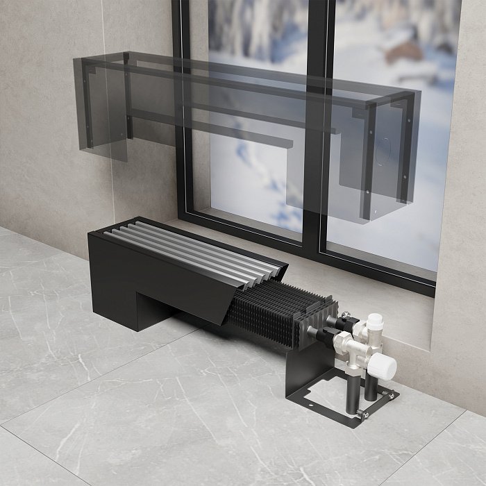 Напольный конвектор Royal Thermo STEP-130/130/1800-2-N-WT-LG-NA