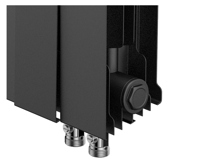 Биметаллический радиатор отопления Royal Thermo PianoForte 500 VDR80 10 секций Noir Sable — фото 3