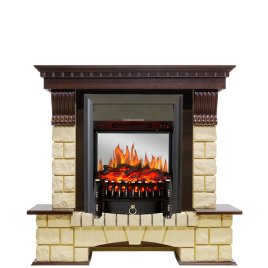 Каминокомплект Royal Flame Pierre Luxe шампань с очагом Fobos FX M Black
