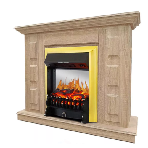 Каминокомплект Хорошие Камины Юпитер с очагом Royal Flame Fobos FX M Brass сосна — фото 2