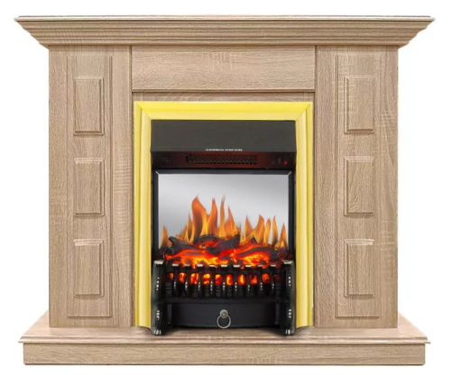 Каминокомплект Хорошие Камины Юпитер с очагом Royal Flame Fobos FX M Brass сосна — фото 1