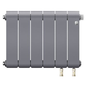 Биметаллический радиатор отопления Royal Thermo Infinity 300 Silver Satin VR80 6 секций