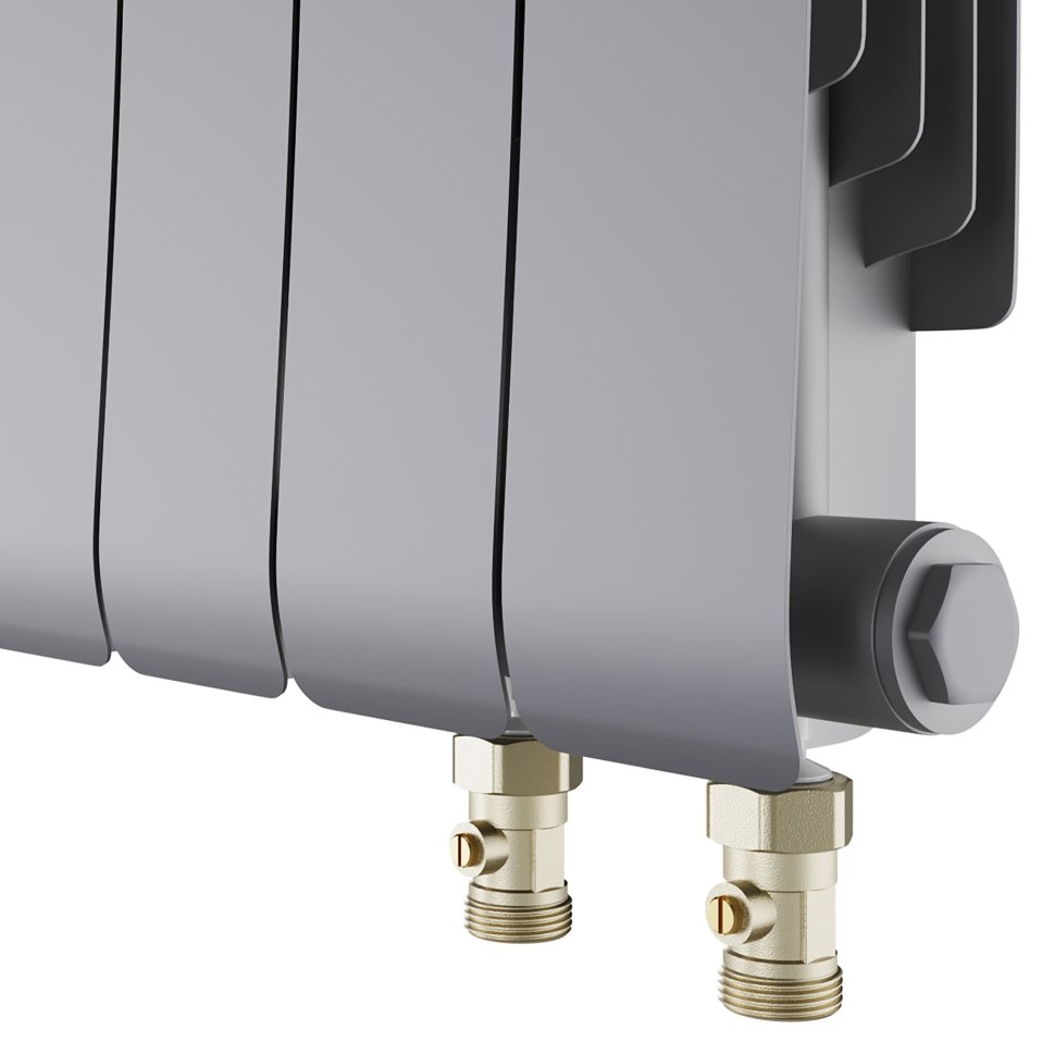 Биметаллический радиатор отопления Royal Thermo Infinity 300 Silver Satin VR80 6 секций