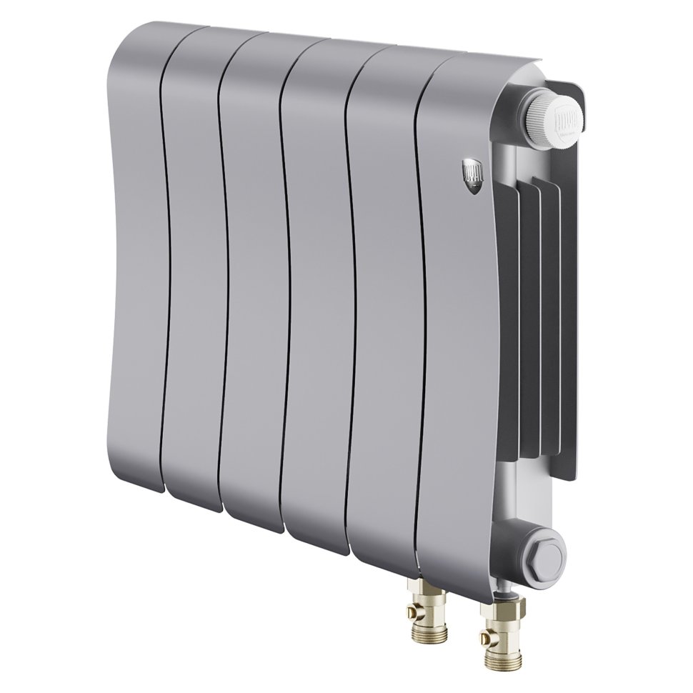 Биметаллический радиатор отопления Royal Thermo Infinity 300 Silver Satin VR80 6 секций