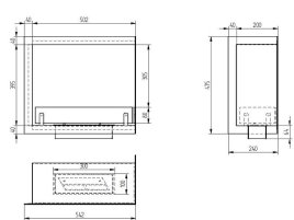 Биокамин угловой Zefire Standart 500