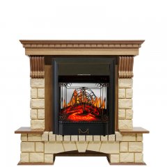 Каминокомплект Royal Flame Pierre Luxe шампань с очагом Majestic FX M Black