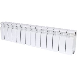 Биметаллический радиатор отопления Rifar Base 200 боковое подключение 14 секций белый RAL 9016