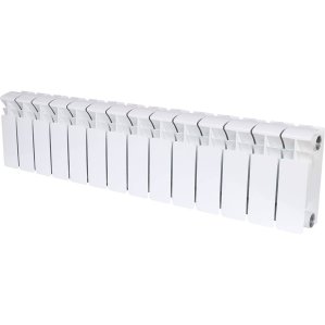 Биметаллический радиатор отопления Rifar Base 200 боковое подключение 14 секций белый RAL 9016