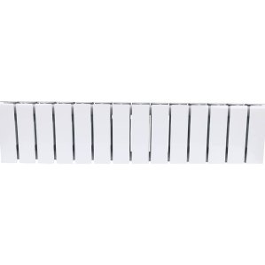 Биметаллический радиатор отопления Rifar Base 200 боковое подключение 14 секций белый RAL 9016