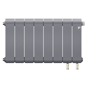 Биметаллический радиатор отопления Royal Thermo Infinity 300 Silver Satin VR80 8 секций