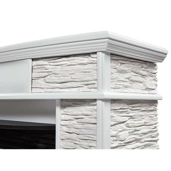 Каминокомплект Firelight Scala 25 с очагом Electrolux EFP/P-2520LS сланец скалистый белый/шпон белый дуб