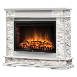 Каминокомплект Firelight Scala 25 с очагом Electrolux EFP/P-2520LS сланец скалистый белый/шпон белый дуб
