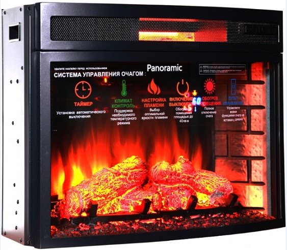 Каминокомплект Interflame Экстер темный дуб с очагом Panoramic 06 25 LED FX QZ — фото 2
