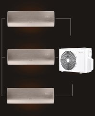 Мульти сплит-система на 3 комнаты 25+25+25 м2 AURUS ADI/in-09HN8/GOLD*3/ADMI/out-24H3N8 D Series