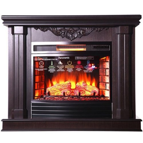 Каминокомплект Interflame Джениус с очагом Panoramic 25 LED FX темный дуб — фото 1