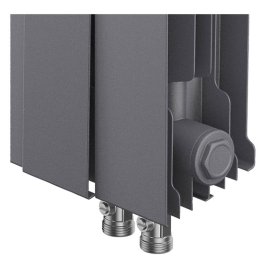 Биметаллический радиатор отопления Royal Thermo PianoForte 500 VDR80 12 секций Silver Satin