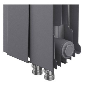 Биметаллический радиатор отопления Royal Thermo PianoForte 500 VDR80 12 секций Silver Satin