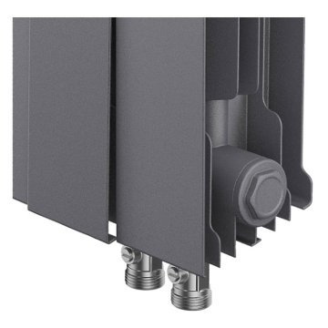 Биметаллический радиатор отопления Royal Thermo PianoForte 500 VDR80 12 секций Silver Satin