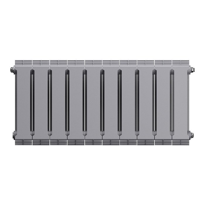 Биметаллический радиатор отопления Royal Thermo PianoForte 300 серебристый 12 секций — фото 3