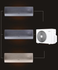 Мульти сплит-система на 3 комнаты 25+25+25 м2 AURUS ADI/in-09HN8/BLACK*2+ADI/in-09HN8/GOLD/ADMI/out-24H3N8 D Series