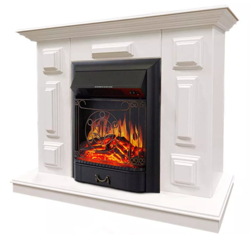 Каминокомплект Хорошие Камины Юпитер с очагом Royal Flame Majestic FX Black белый — фото 2
