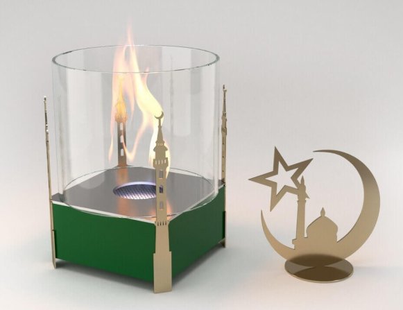 Изображение товара Настольный биокамин Lux Fire Мечеть М — оригинальный декоративный биокамин для дома и офиса