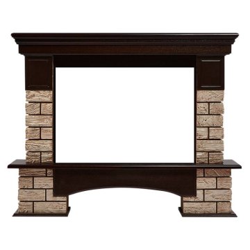 Портал Firelight Forte Wood 30 камень коричневый/шпон темный дуб