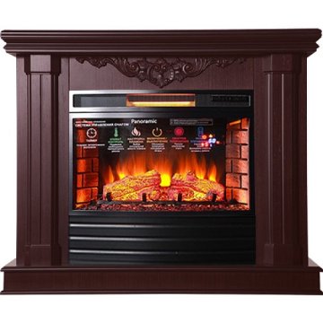 Каминокомплект Interflame Джениус с очагом Panoramic 25 LED FX махагон