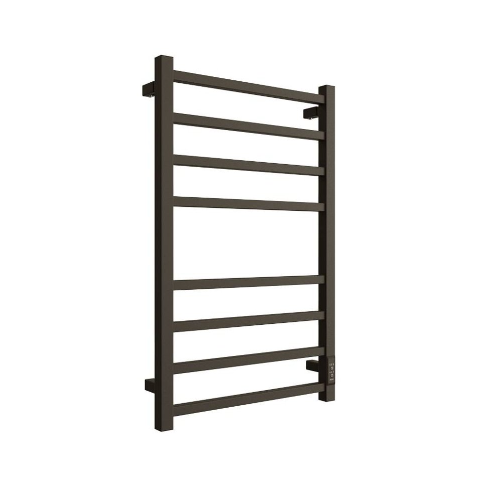 Электрический полотенцесушитель Stout Forte quadro 80*50 черный матовый