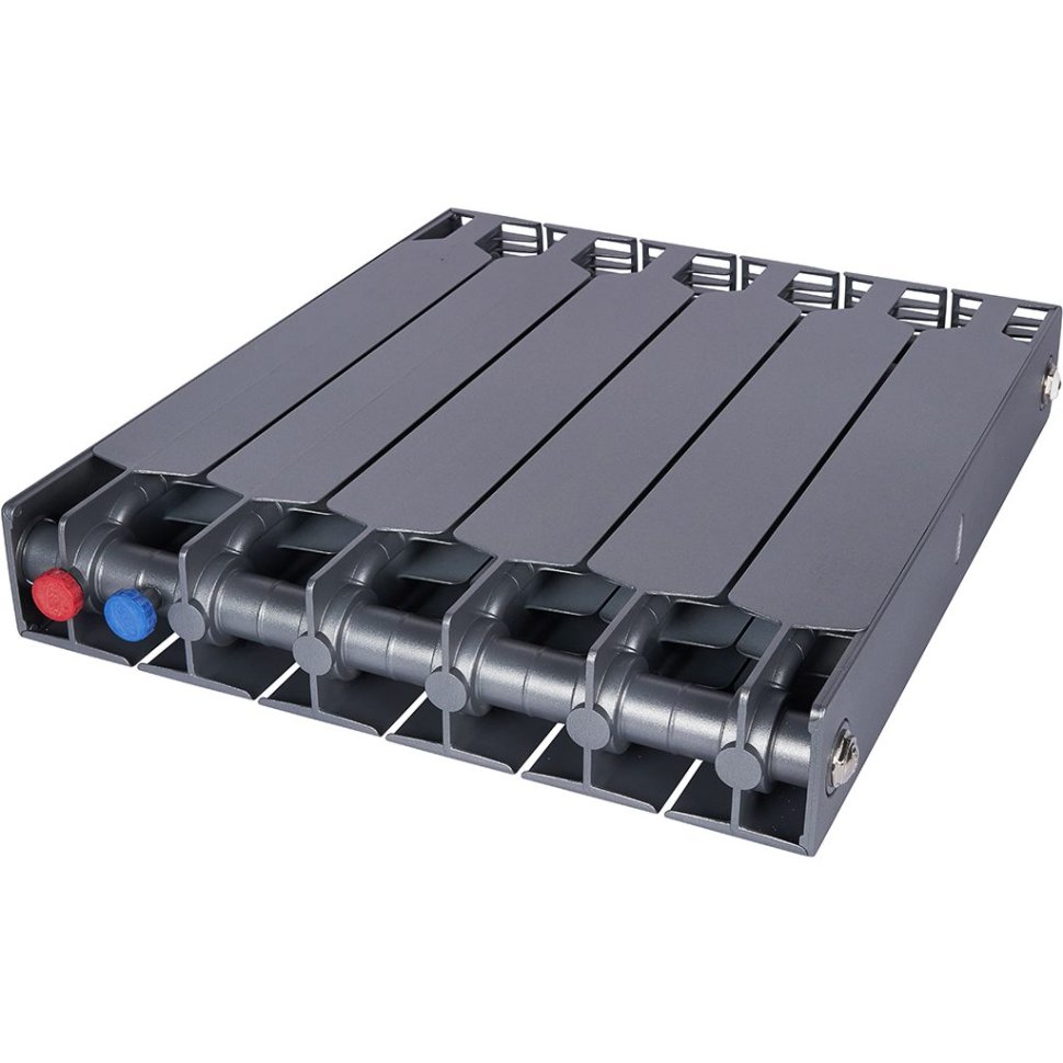 Биметаллический радиатор отопления Rifar Supremo Ventil SVR 500 нижнее правое подключение 6 секций титан