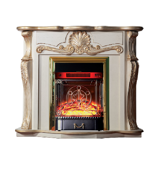 Каминокомплект Interflame Грация с очагом Majestic FX M Brass бежевый с золотой патиной — фото 1