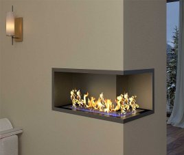 Биокамин Zefire Standart 1000 для угловой стены