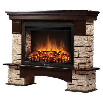 Каминокомплект Firelight Forte Wood 30 с очагом Electrolux EFP/P-3020LS камень коричневый/шпон темный дуб