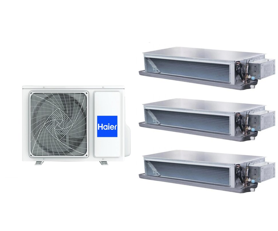 Мульти сплит-система на 3 комнаты 50+50+50 м2 Haier 3х AD50S2SS1FA/1U160S2SP1FB Maxi Split — фото 1