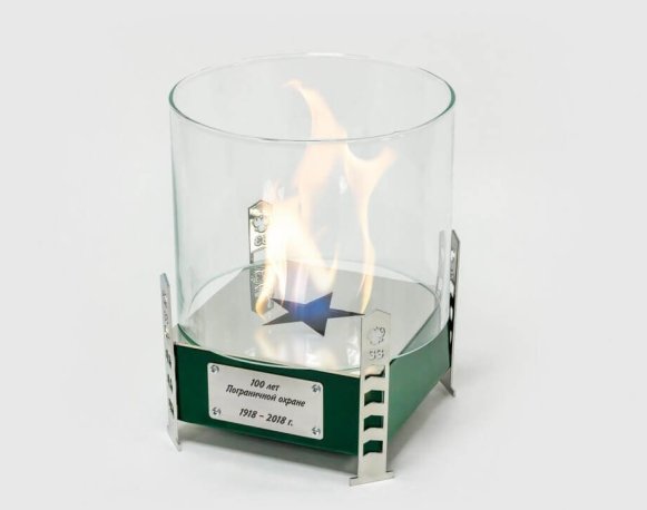 Изображение товара Настольный биокамин Lux Fire Пограничный М с безопасным огнем и стильным дизайном